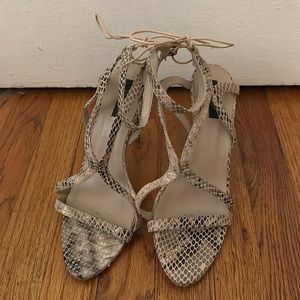 Zara Basic Snakeskin heels
